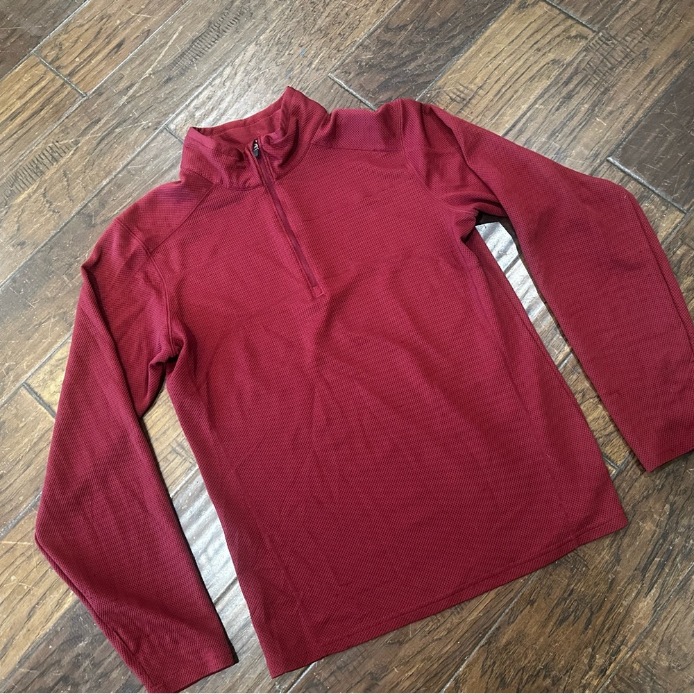 Men’s Alpine Deep Red Quarter-Zip Fall/Winter Lone‎ Sleeve Holiday
